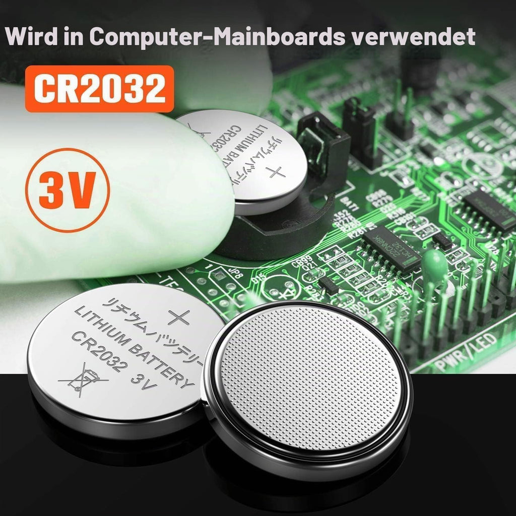CR 2032 30er Votivkerzen,CR2032 Batterien 3V Lithium-Knopfzelle,Teelichter, Video, Computer, Rechner, IC-Karten