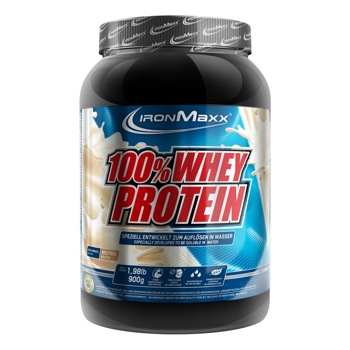 IronMaxx 100% Whey Protein Pulver – French Vanilla 500g Beutel | zuckerreduziertes, wasserlösliches Eiweißpulver aus Molkenprotein | viele verschiedene Geschmacksrichtungen