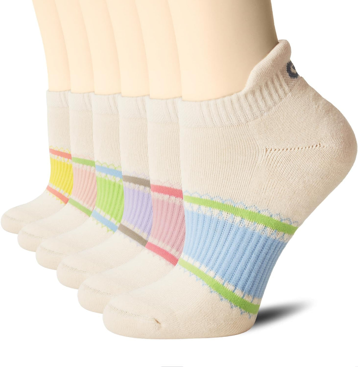 CS CELERSPORT 6 Paar kurze Sportsocken für Damen und Herren, Sneaker-Socken für Laufen und Sport mit Fersenlasche