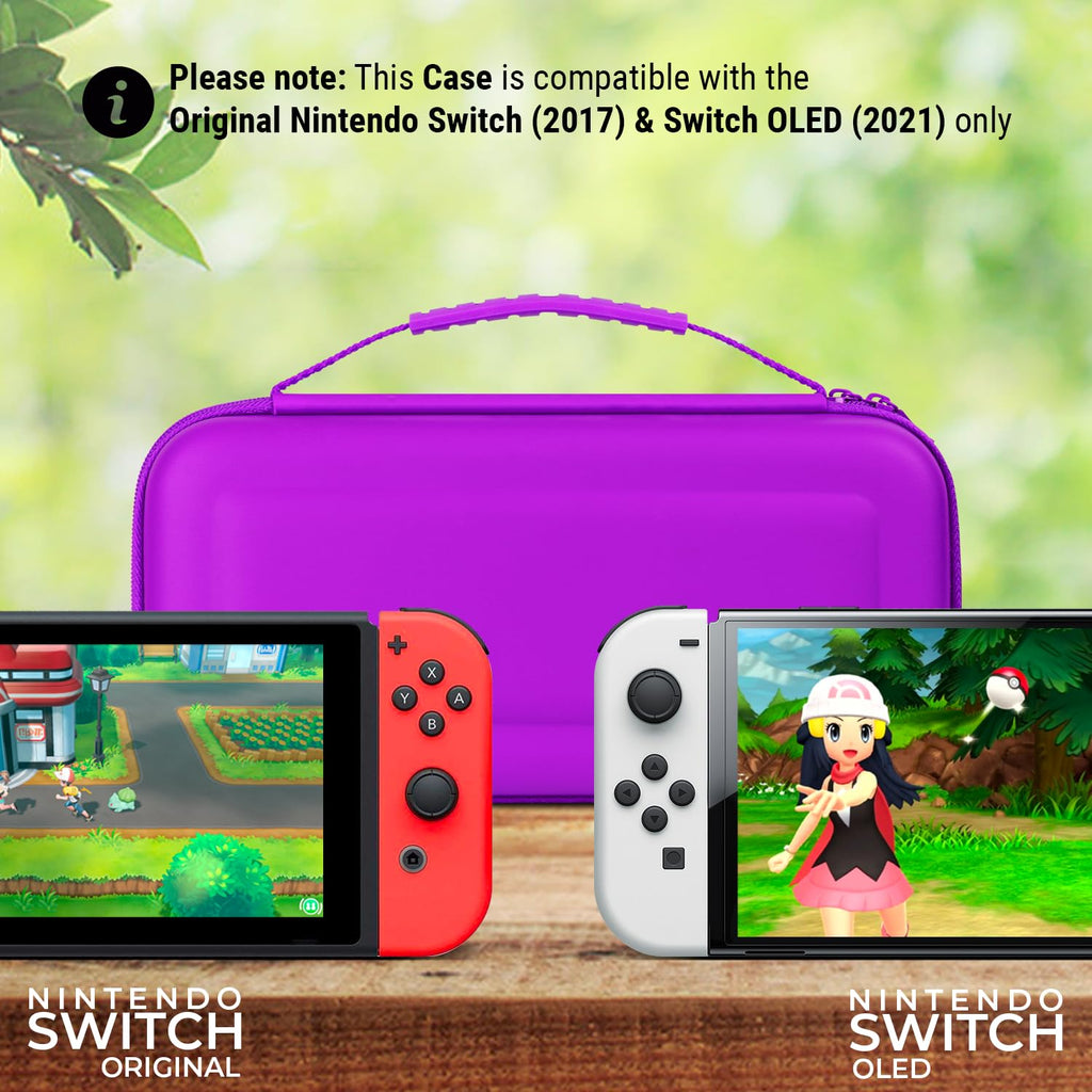 Orzly Tragetasche kompatibel mit Nintendo Switch Lite (2019) – Aufbewahrungstasche - Hartschalen Case/Hülle/Schutzhülle für die Verwendung mit der Nintendo Switch Lite Konsole & Accesoires - ROSA