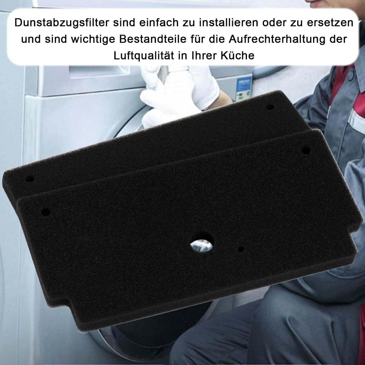 4 Stück 12022801 Schwammfilter Trockner Filter Wäschetrockner Sockelfilter