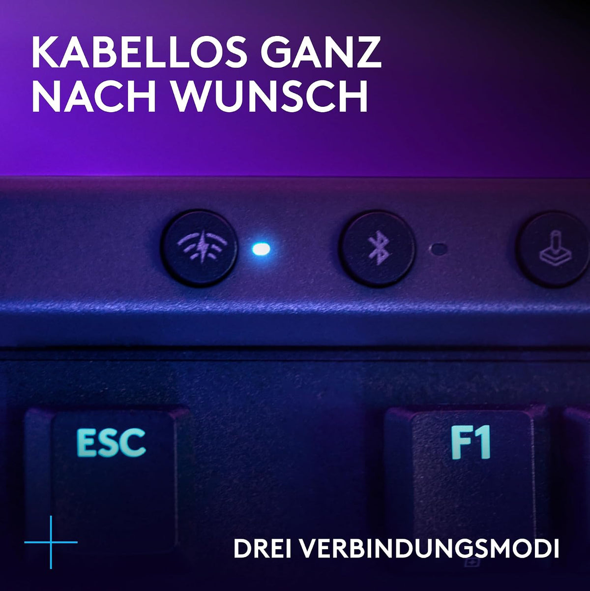 Logitech G G515 LIGHTSPEED TKL kabellose flache Gaming-Tastatur (Schwarz)