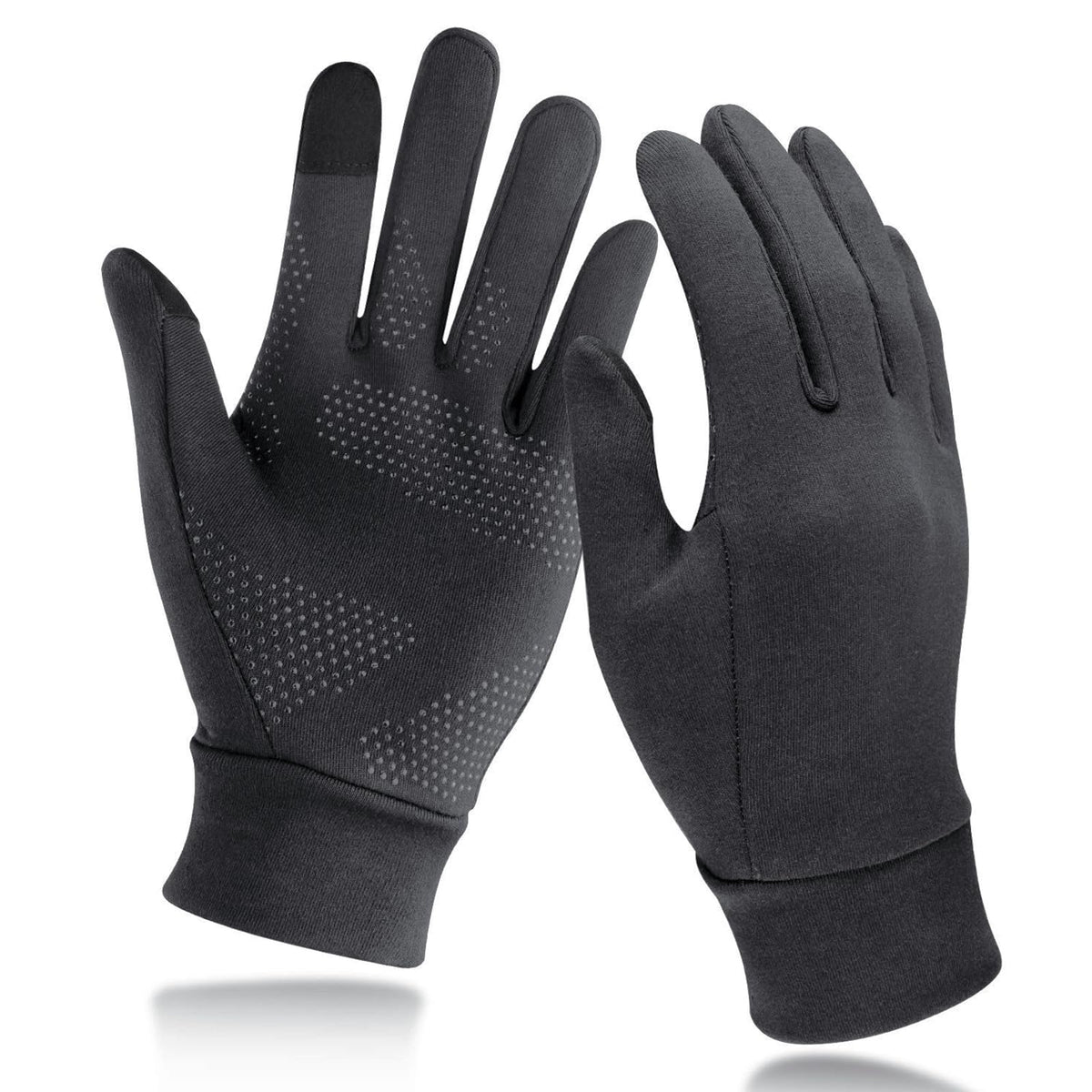 Unigear Touchscreen-Handschuhe, Herren Damen Sporthandschuhe Innenhandschuhe Outdoor Laufhandschuhe Warme winddichte Winterhandschuhe rutschfeste Vollfinger-Handschuhe zum Laufen, Fahren, Radfahren, Wandern
