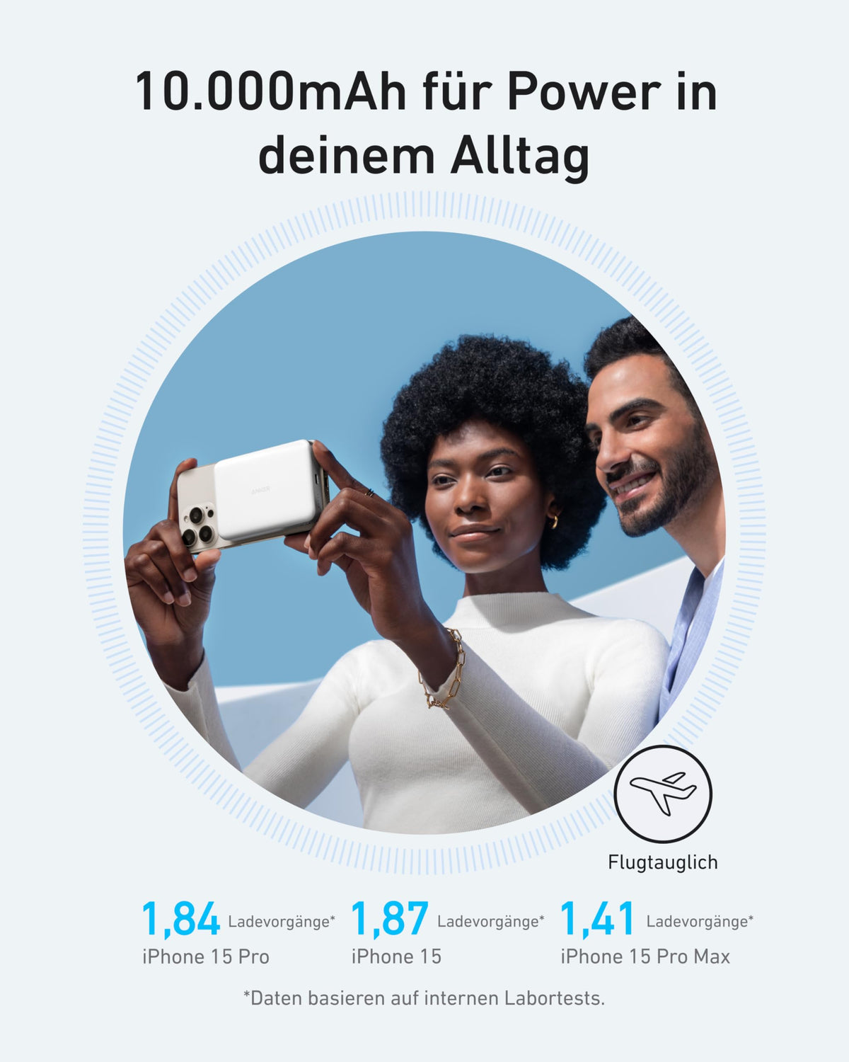 Anker MagGo Flache magnetische Powerbank 10000mAh Qi2 15W