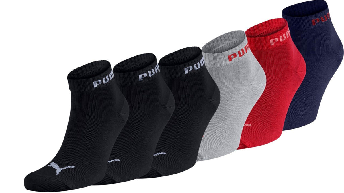 PUMA Unisex Sportsocken Quarter 6er Pack – Statement Edition
