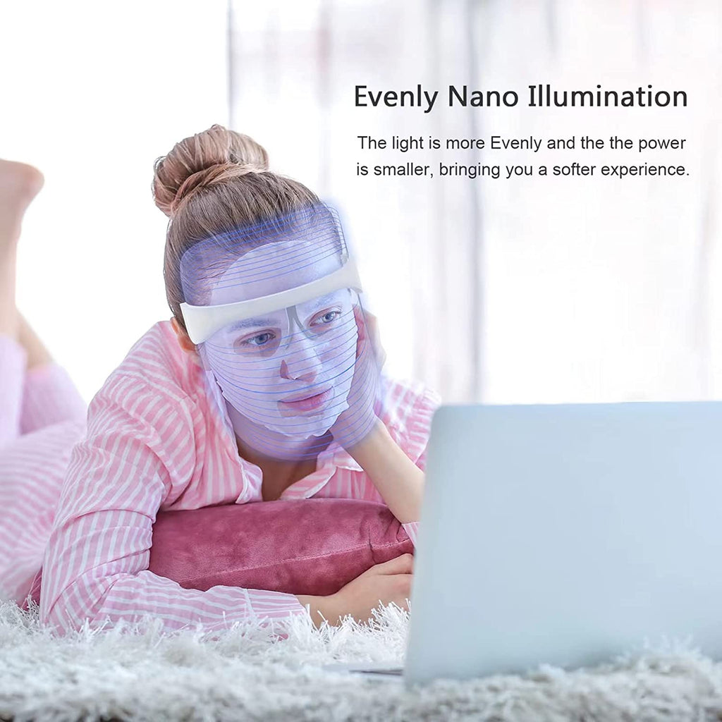 Anti-Aging 3 Color Electric LED Light Therapy Facial Beauty Mask