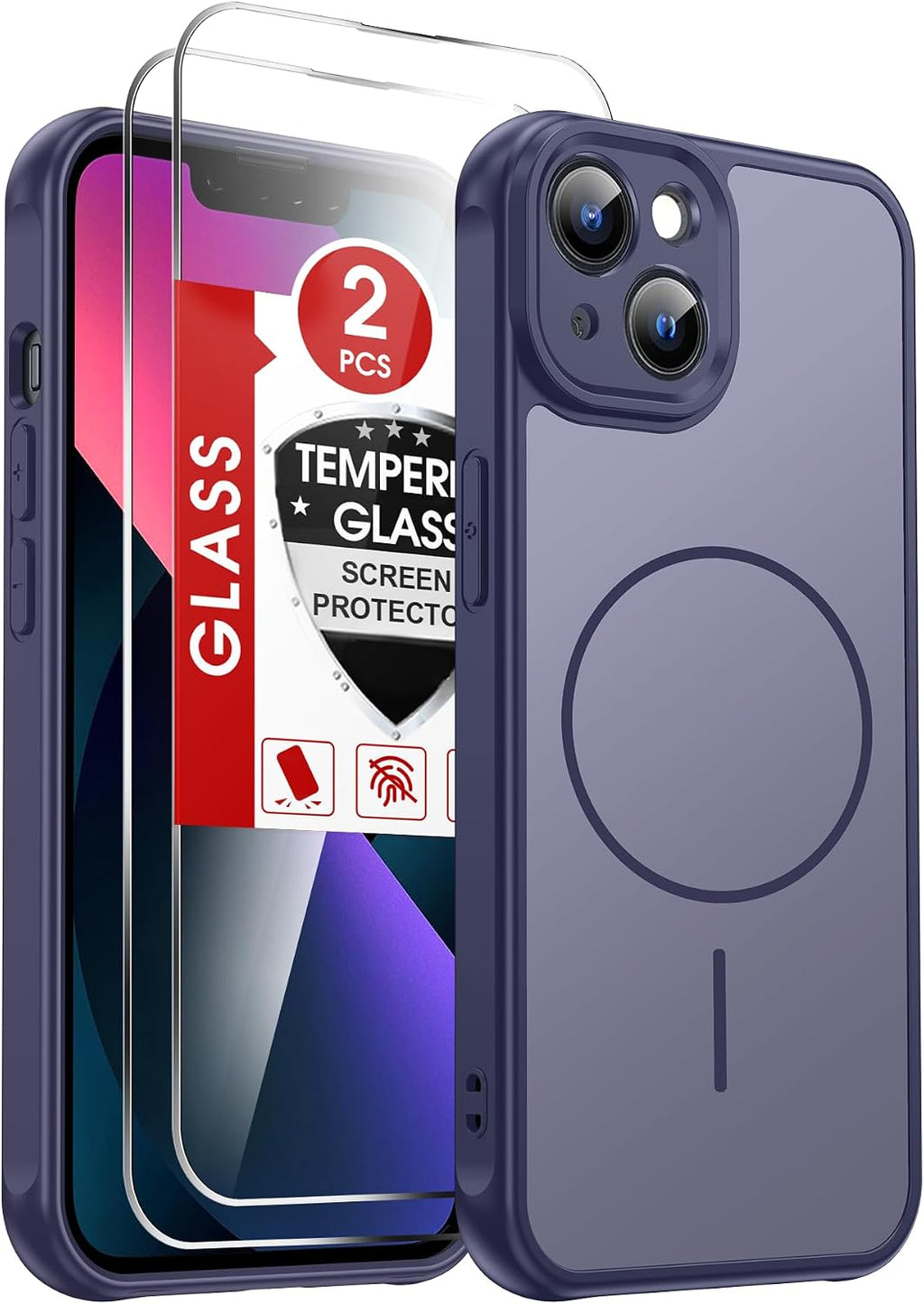 LeYi für Samsung Galaxy A06 4G Hülle für Magsafe mit 2X Panzerglas-Schwarz