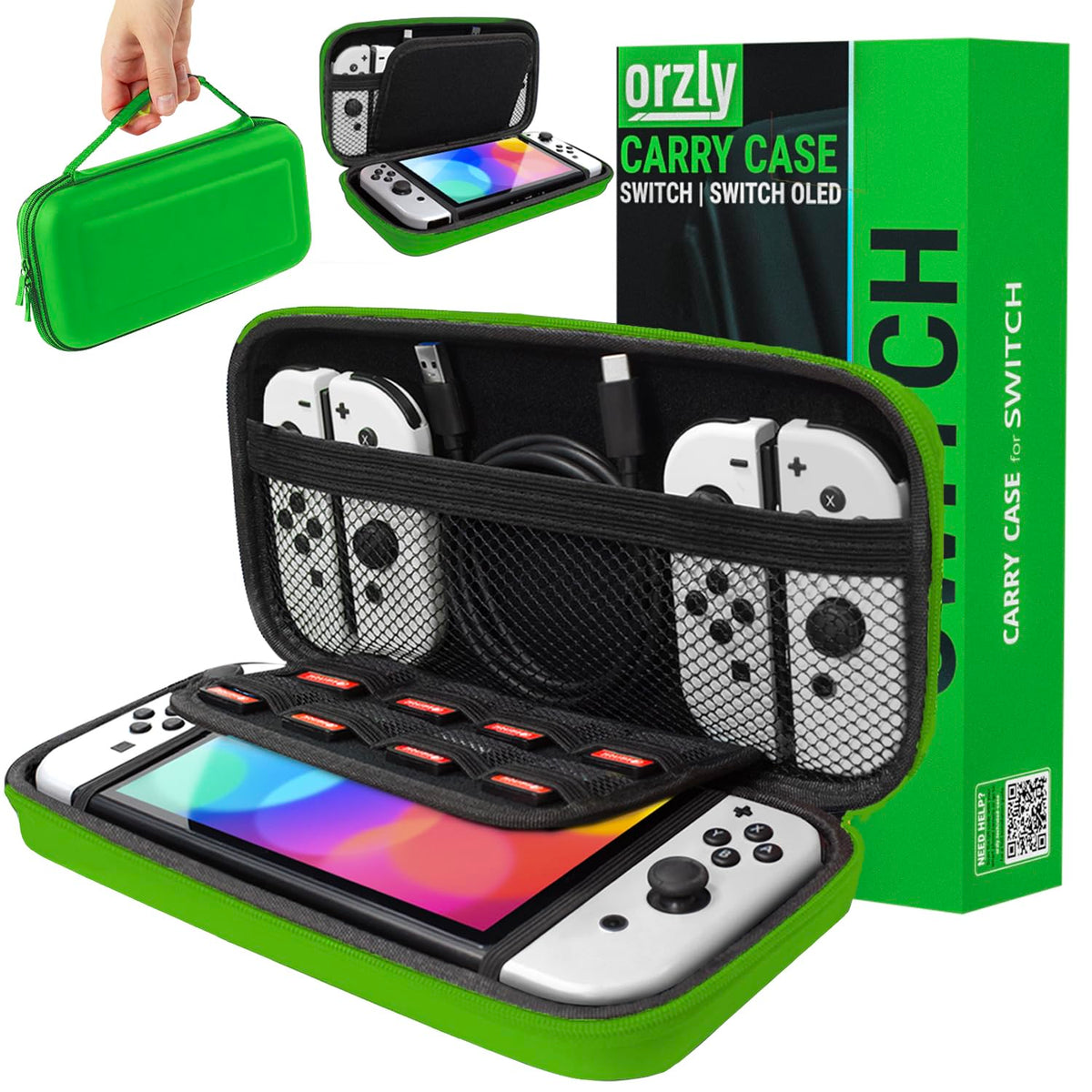 Orzly Tragetasche kompatibel mit Nintendo Switch Lite (2019) – Aufbewahrungstasche - Hartschalen Case/Hülle/Schutzhülle für die Verwendung mit der Nintendo Switch Lite Konsole & Accesoires - ROSA