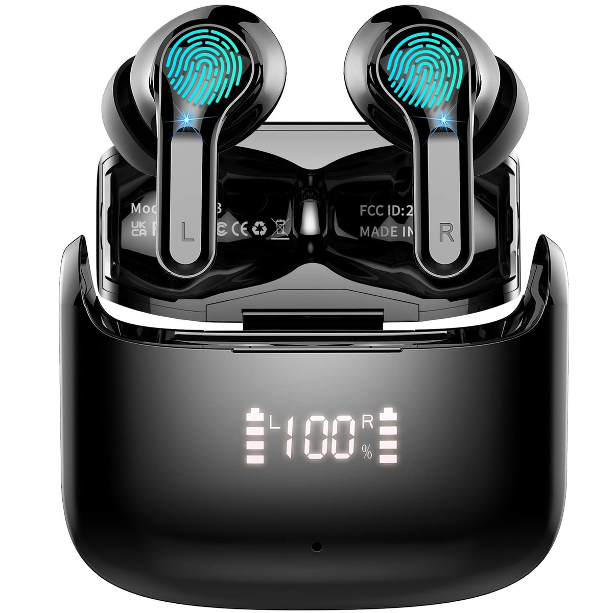 2026 Kopfhörer Kabellos Bluetooth 5.4 Kopfhörer, 6D-Stereo Ohrhörer in Ear