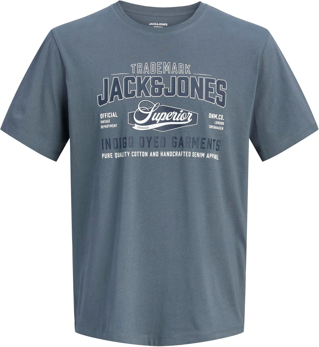 JACK & JONES Herren T-Shirt 3er Pack – Baumwolle, Rundhals, Kurzarm, mit Print – Bequeme Freizeitshirts im modernen Design