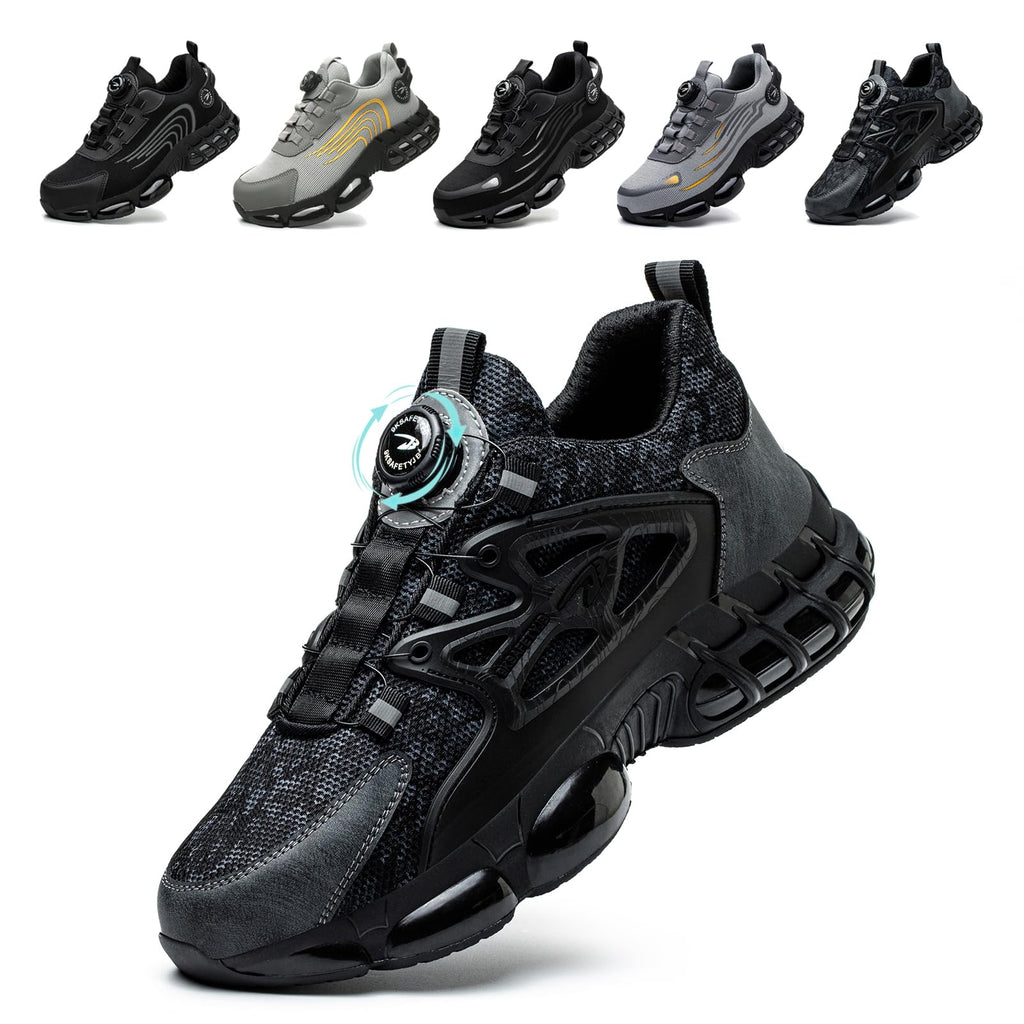Chaussures de Sécurité Hommes Femmes Basket Respirante Antidérapante Légère Travail avec Embout en Acier 36-46 EU