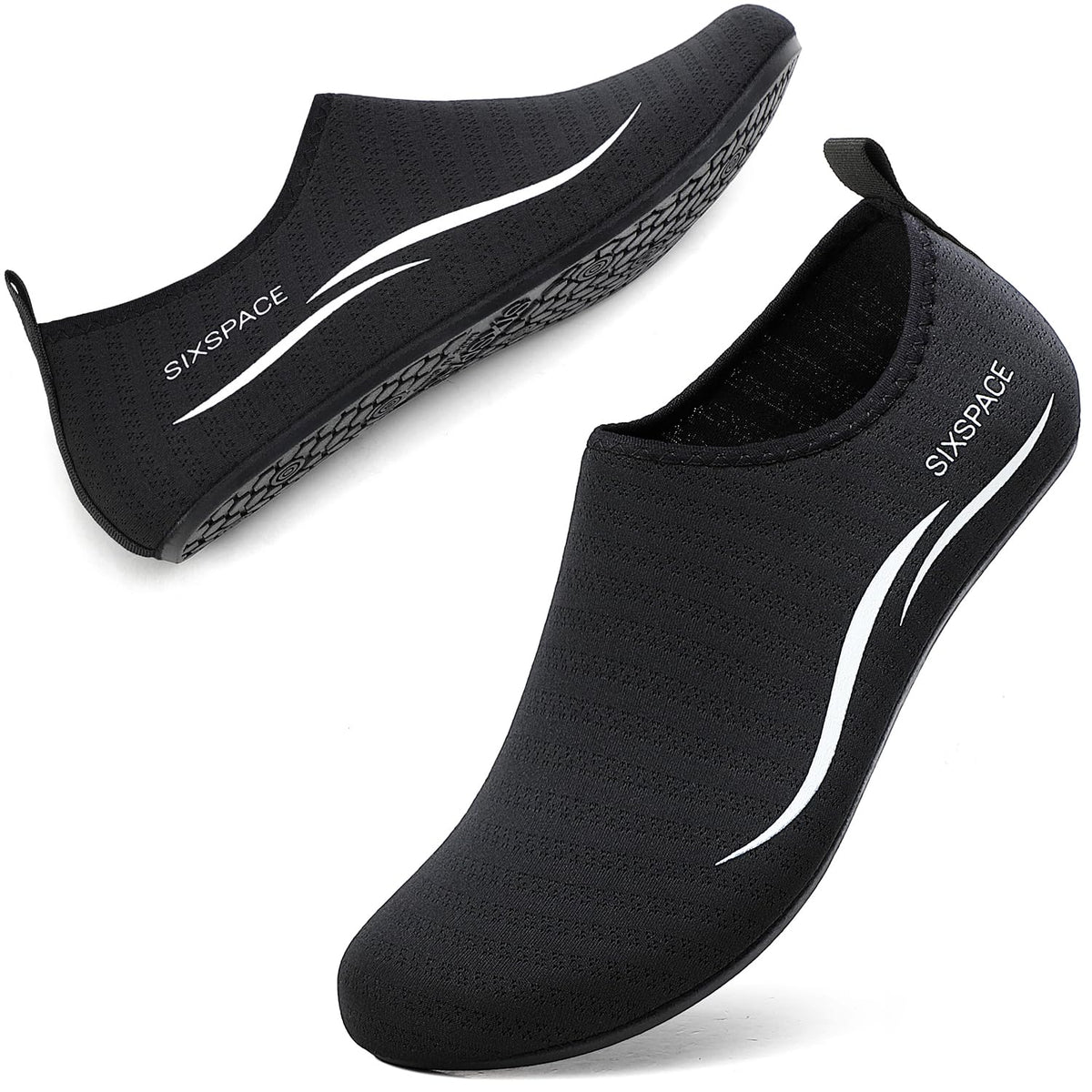 Sixspace Unisex Badeschuhe Wasserschuhe mit Rutschfester Sohle, Gr.34-47