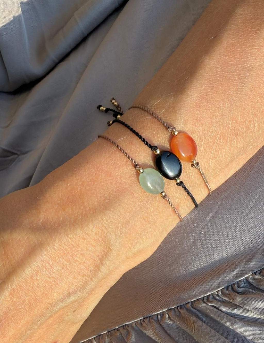 happymaker Edelstein Armband Damen als Kraftgeber, handmade in Deutschland