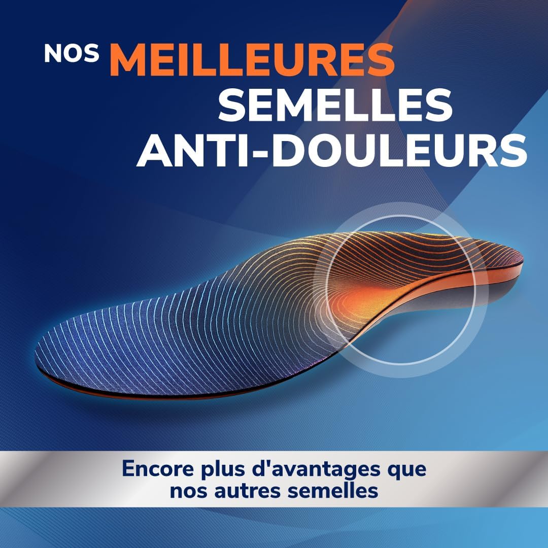 Dr. Scholl’s Orthopädische Einlegesohlen Advanced für Damen/Herren, für Arbeitsschuhe und Stiefel, lindern Plantarfasziitis, stützen Fußgewölbe und Plattfüße, stoßabsorbierend, bis zu 150 kg