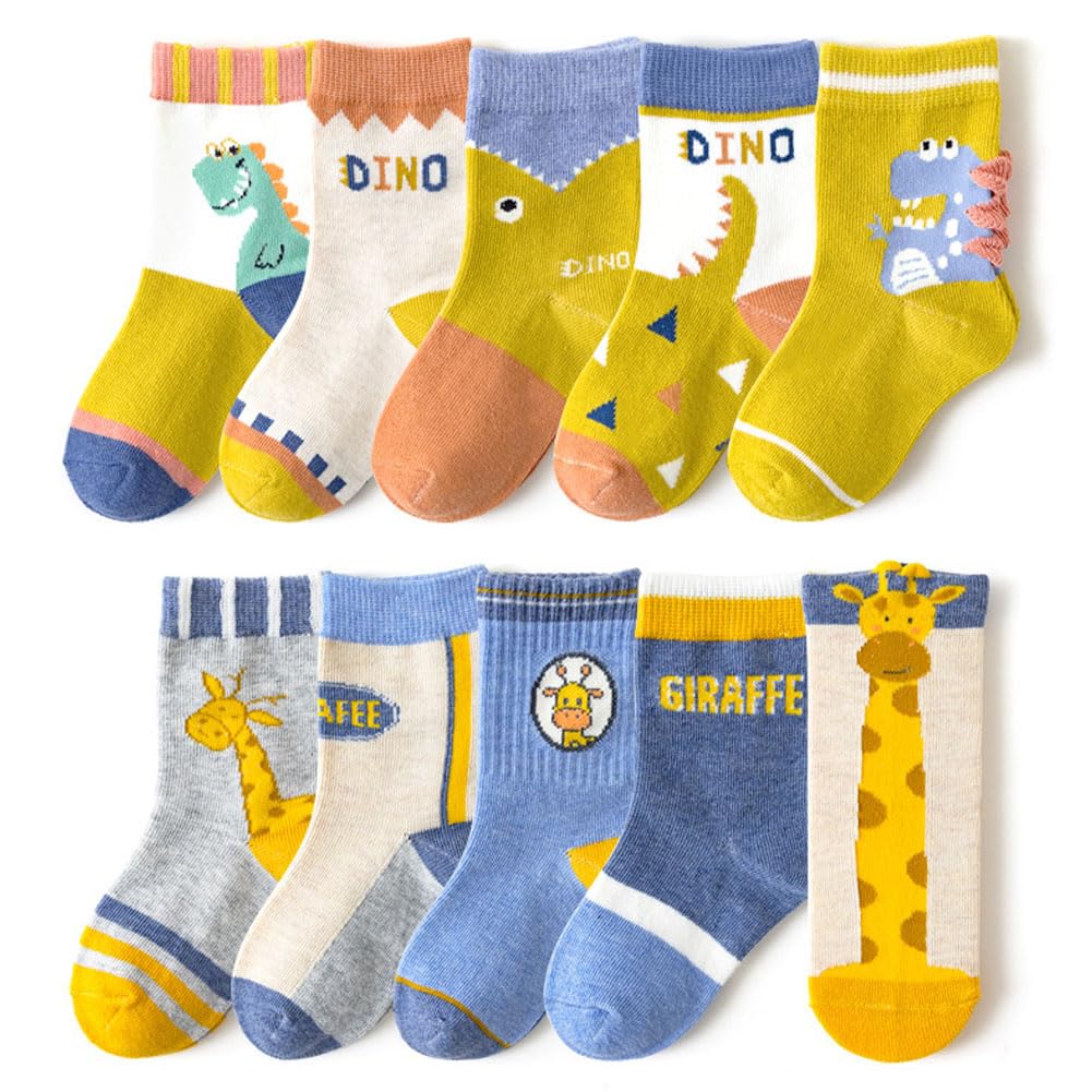 FedMois 10 Paires Chaussettes chaudes hiver en Coton Garçons Filles Socquette Enfant