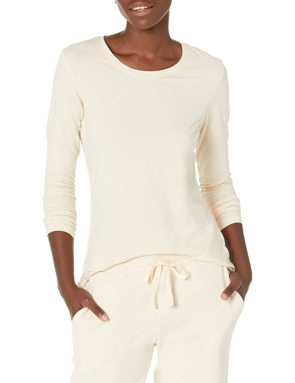 Amazon Essentials Damen Regular-Fit Langarm-T-Shirt Rundhalsausschnitt (In Übergröße Erhältlich)