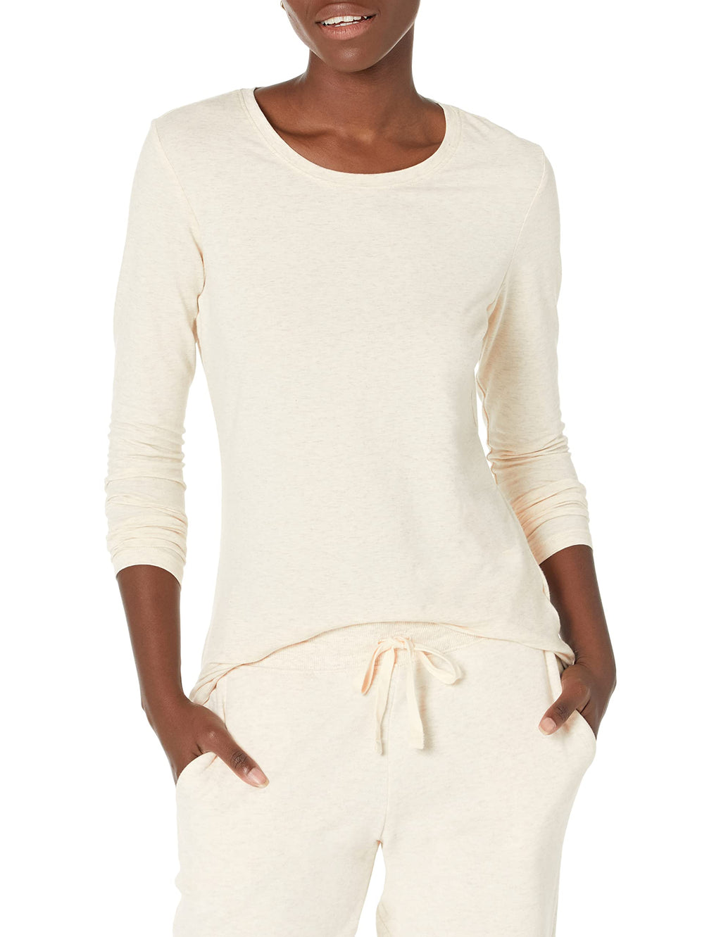 Amazon Essentials Damen Regular-Fit Langarm-T-Shirt Rundhalsausschnitt (In Übergröße Erhältlich)