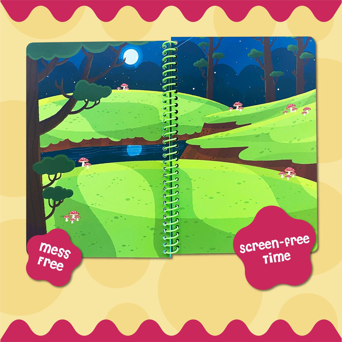 Stick4Ever Jelly Sticker Book® - for Kids - Waterproof, Easy to Clean Reusable Sticker Book for Toddlers- Reusable Road Trip Activities for Kids - Stocking Stuffers for Toddlers (Farm)