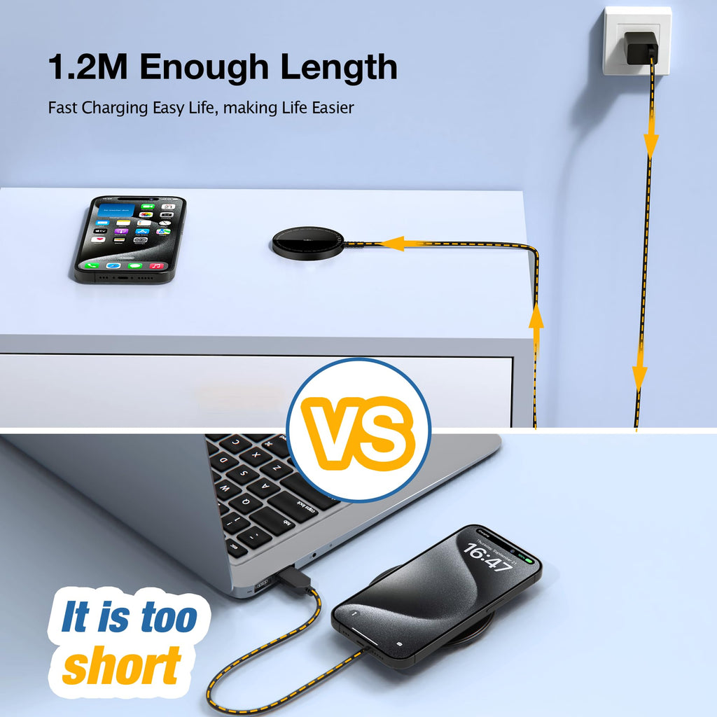 Mag-Safe Ladegerät für iPhone Ladestation: Starker Magnet Wireless Charger