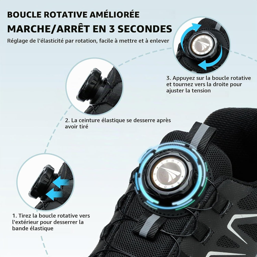 Chaussures de Sécurité Hommes Légère Basket Securite Femme Chaussures de Travail Embout en Acier Respirantes Antidérapante Chaussures de Sécurité