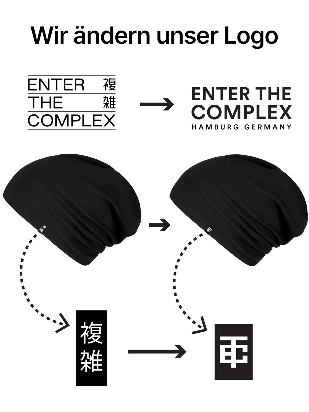Enter the Complex® dünne Beanie Mütze für Herren & Damen aus 95% Baumwolle