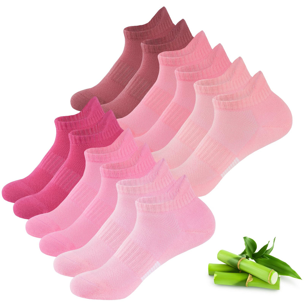 Bambus Sneaker Socken Damen, 6 Paar, Atmungsaktiv