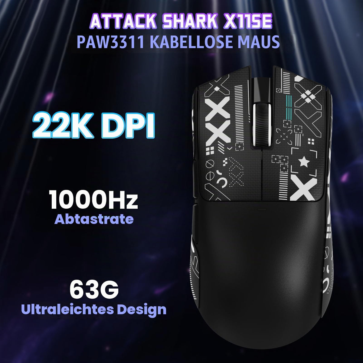 ATTACK SHARK X11SE Kabellose Gaming-Maus