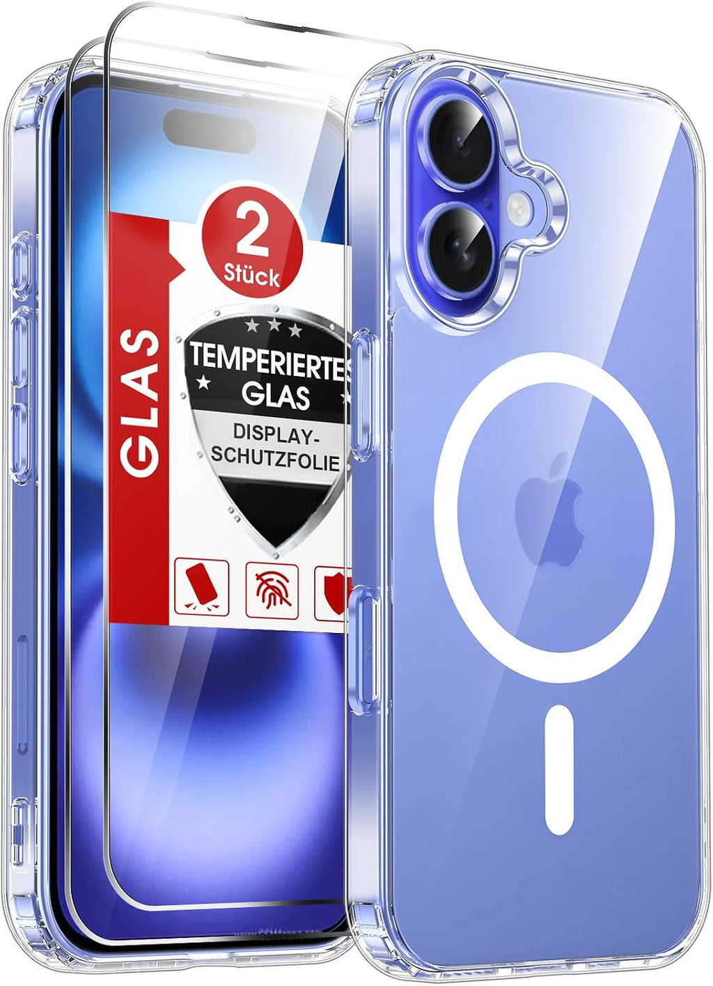 LeYi für Samsung Galaxy A06 4G Hülle für Magsafe mit 2X Panzerglas-Schwarz