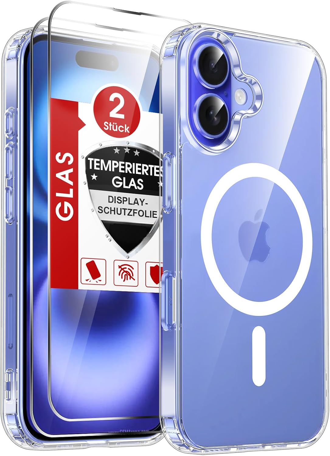 LeYi für Samsung Galaxy A06 4G Hülle für Magsafe mit 2X Panzerglas-Schwarz