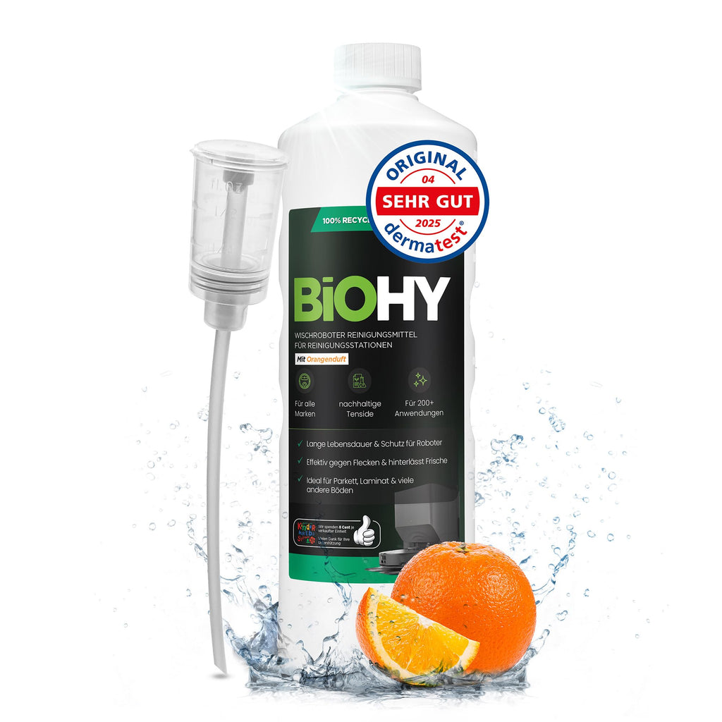 BiOHY Wischroboter Reiniger für Station mit Orangenduft (2 x 1 Liter)