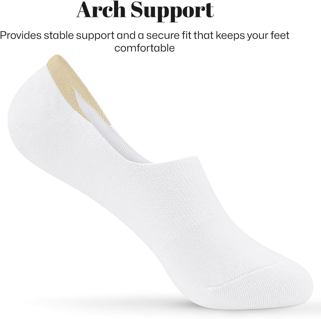 Wernies No Show Socks Women Low Cut Ankle Socks Non Slip 4/8 Pairs