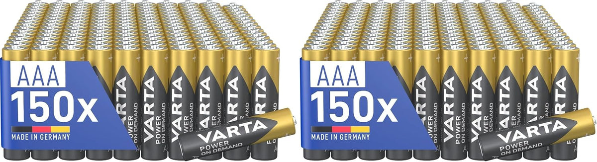 Varta Batterien AAA 100 Stück Power on Demand Alkaline 1,5 V Vorratspack