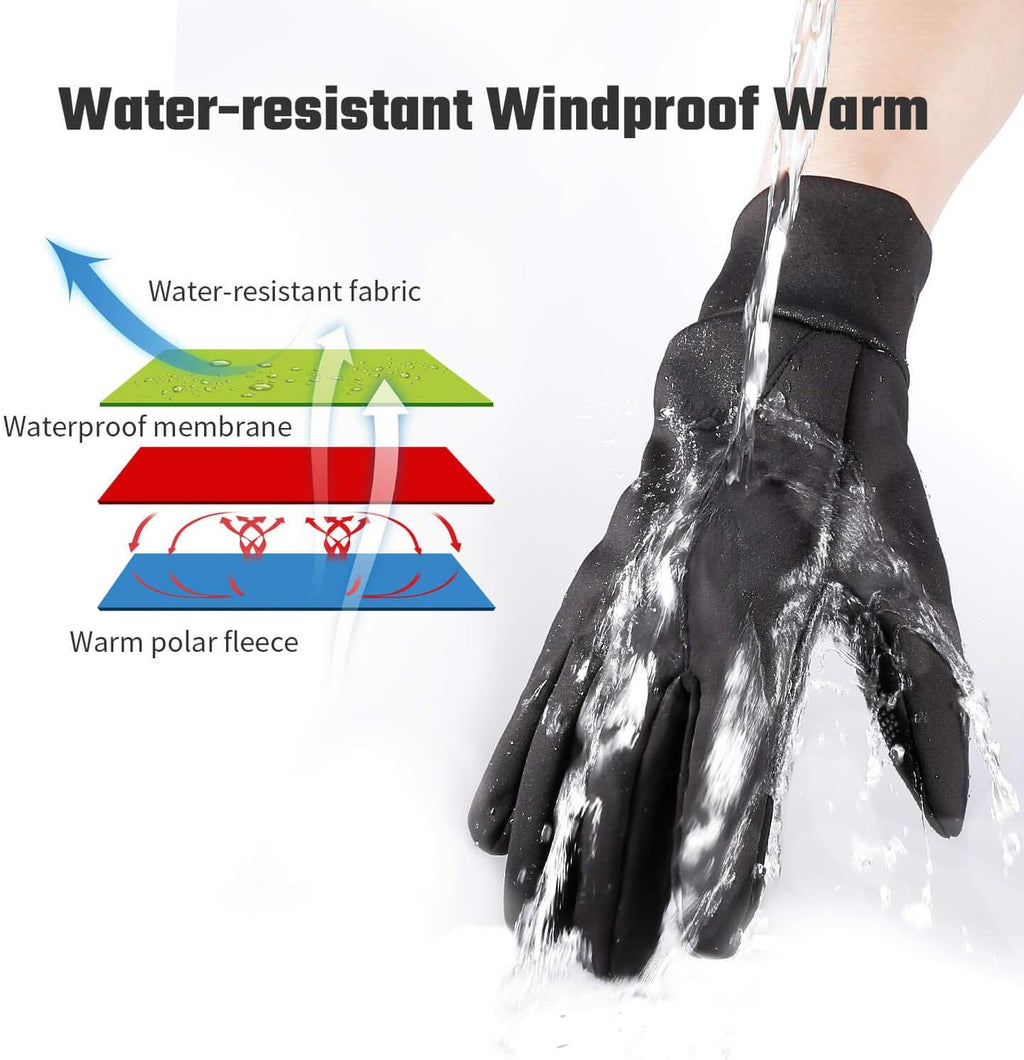 FanVince Handschuhe Herren Damen Winterhandschuhe Thermo Touchscreen Warme Fahrradhandschuhe Geschenke