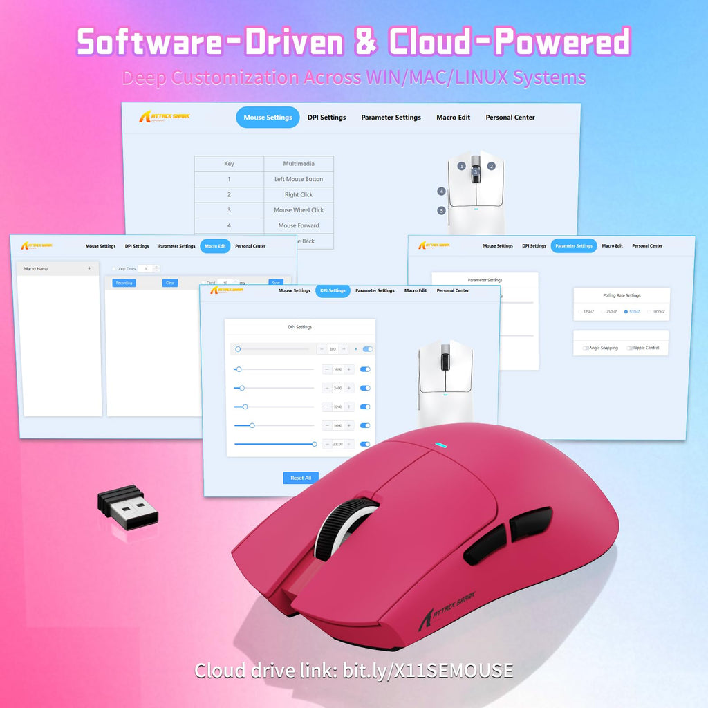ATTACK SHARK X11SE Kabellose Gaming-Maus