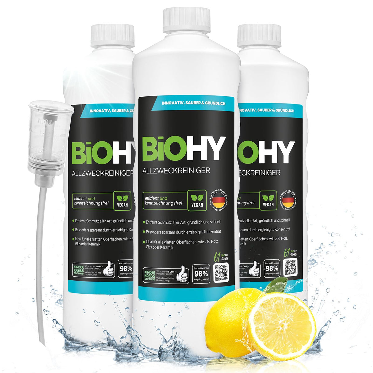 BiOHY Wischroboter Reiniger für Station mit Orangenduft (2 x 1 Liter)