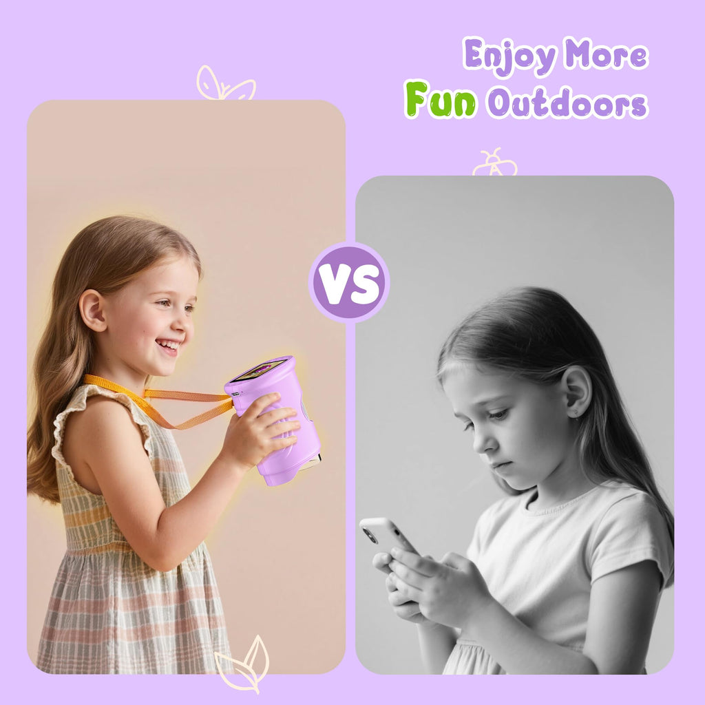 1000X Handheld Digital Microscope for Kids: Pocket Microscope with 2.0" IPS Screen - STEM Toys Birthday Gifts for Girls Boys - Portable Edu Science Kits Toddler Age 3-6 6-12 Pink