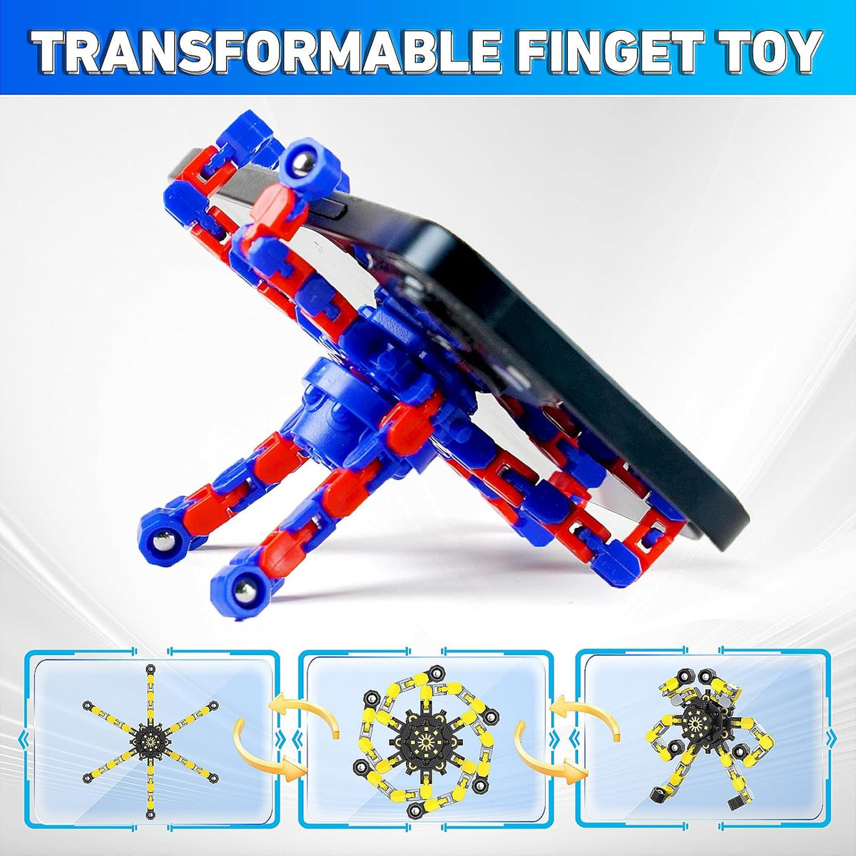 Transformable Fidget Spinners,30PCS Funny Sensory Fidget Toys for Kids
