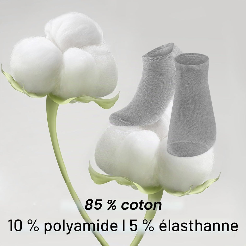 Chaussettes Basses Homme Femme lot de 12 Paires Socquette Sport Coton Socquettes Respirant Courtes Chaussette Femme Coton Courtes Bassese