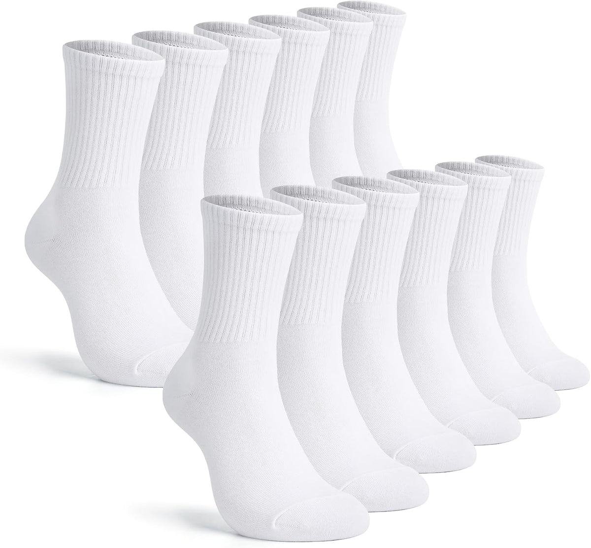 Chaussettes Homme Femme Coton Sport Tennis Course Golf (Lot de 6/12)