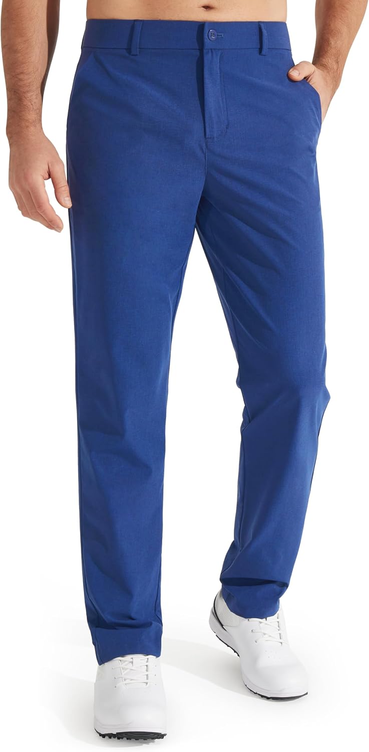 Libin Herren Golfhose Stretch Business-Hose 30"/32"/34" schnelltrocknende, leichte, bequeme Freizeithose mit Taschen