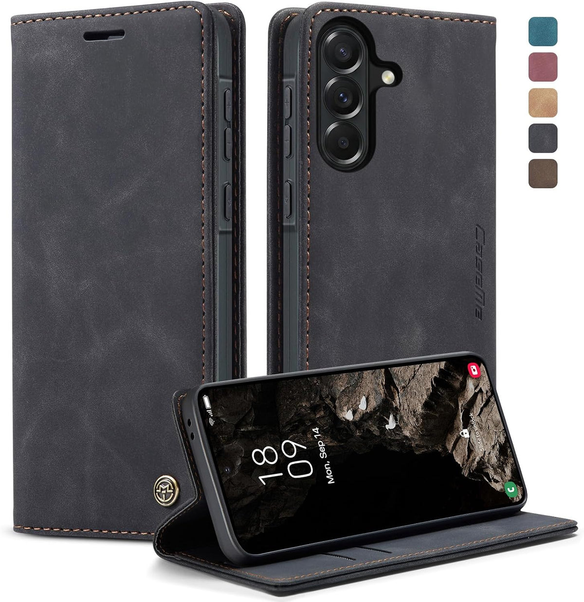 KZB für Xiaomi Redmi Note 15 Hülle, Magnet Leder Klapphülle Stoßfest