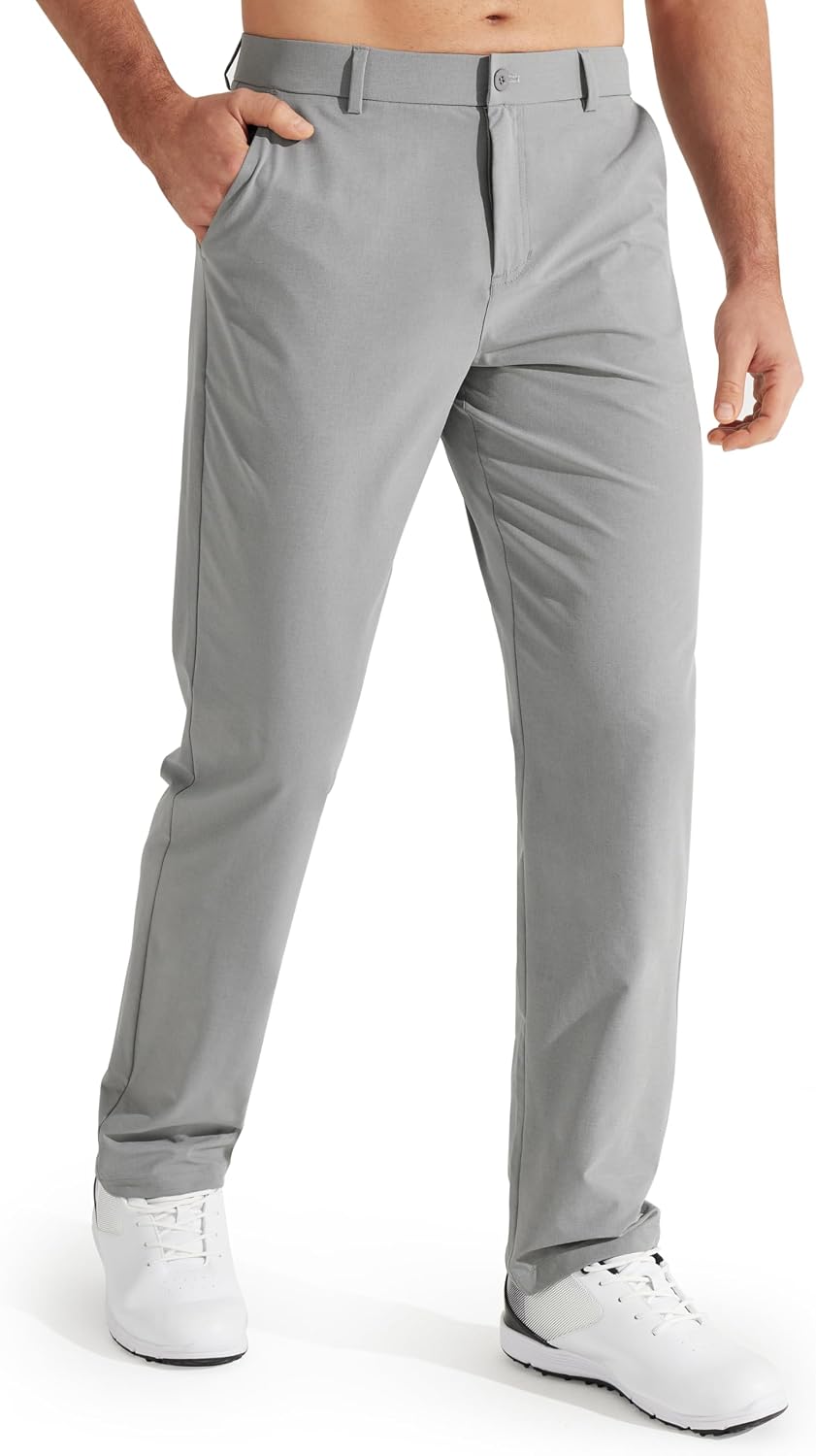 Libin Herren Golfhose Stretch Business-Hose 30"/32"/34" schnelltrocknende, leichte, bequeme Freizeithose mit Taschen