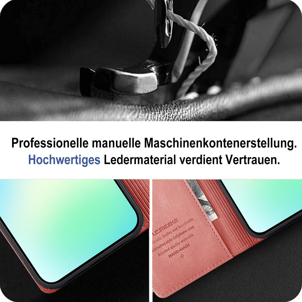 Giyer Handyhülle für Samsung Galaxy S24 5G Hülle mit Schutzfolie, Schutzhülle Galaxy S24 5G PU Leder Wallet Flip Case Standfunktion Kartenfach Klapphülle für Samsung S24 Ultra Full Cover (Grün)