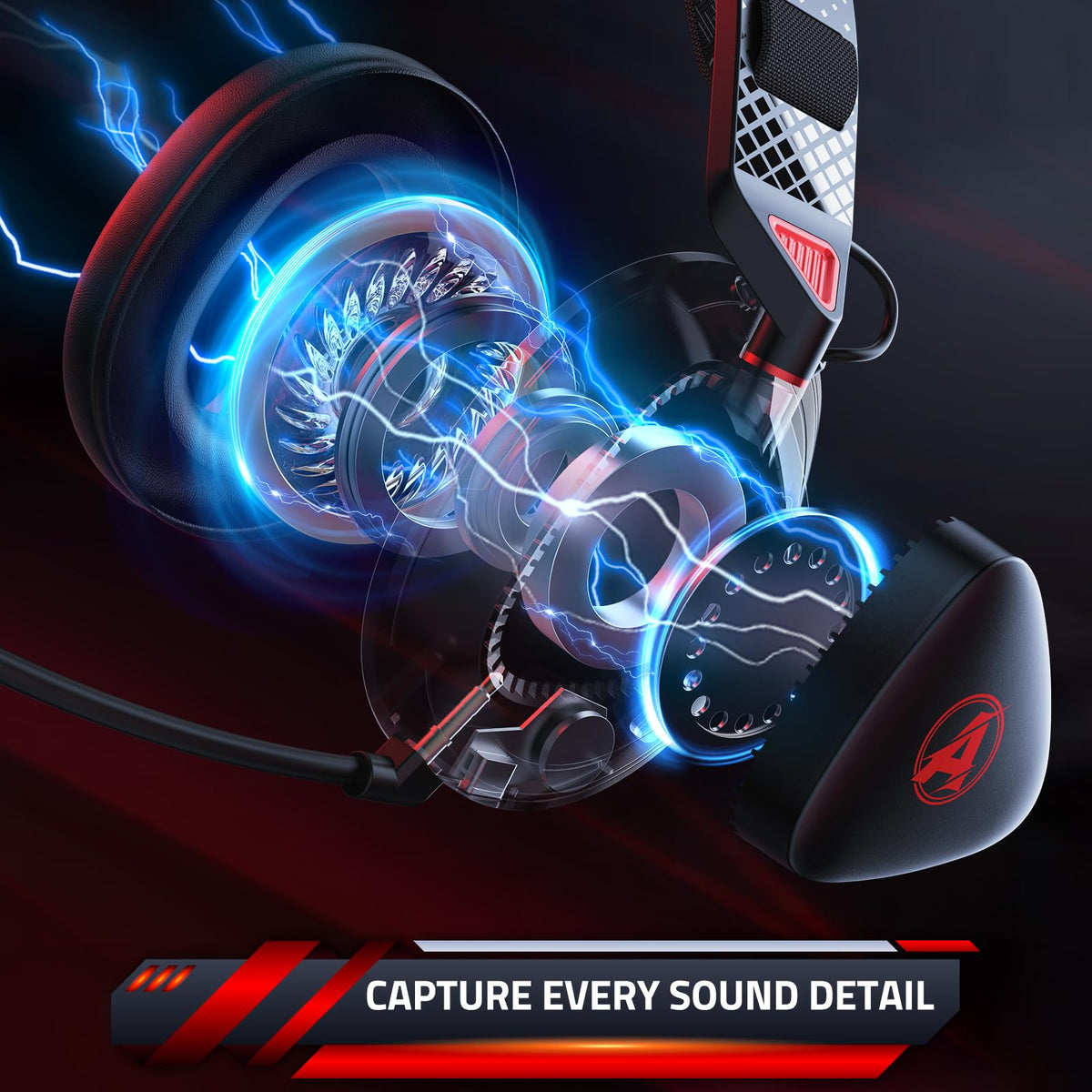 Gaming Headset Wireless für PS5 PS4 PC MAC Handy, 2.4Ghz(USB & Typ-C)+ BT