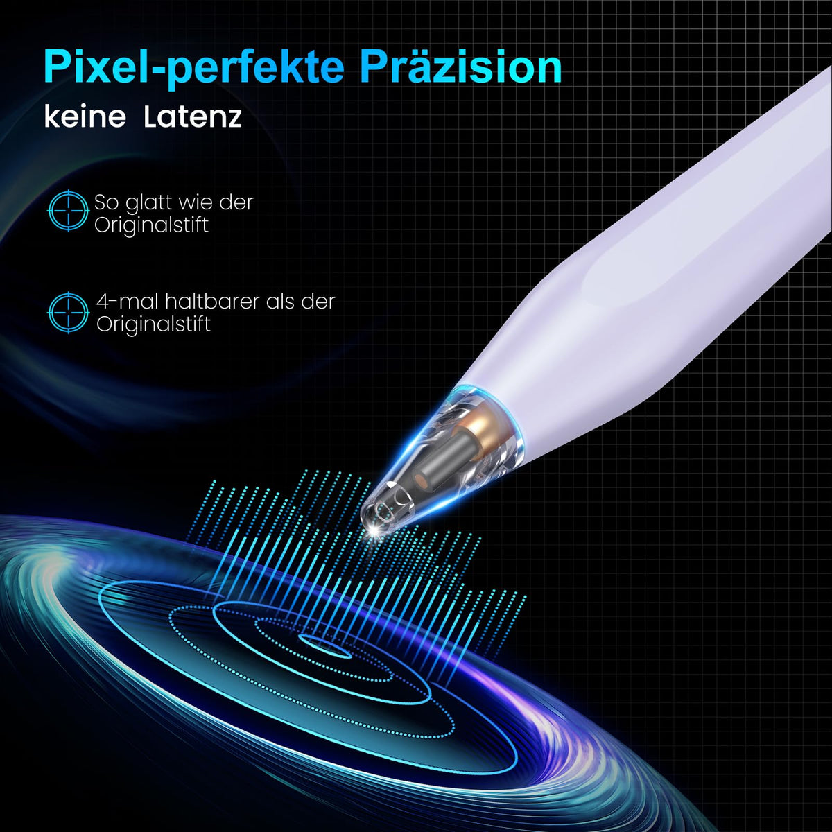 Stift für iPad, (2018-2025) Pencil 2nd Generation für Apple mit Schnellladeleistung Palm Rejection und Neigungssensitivität Stylus für i Pad 6-10, i Pad Pro 13''/12,9''/11'', Mini 6/5, Air 5/4/3