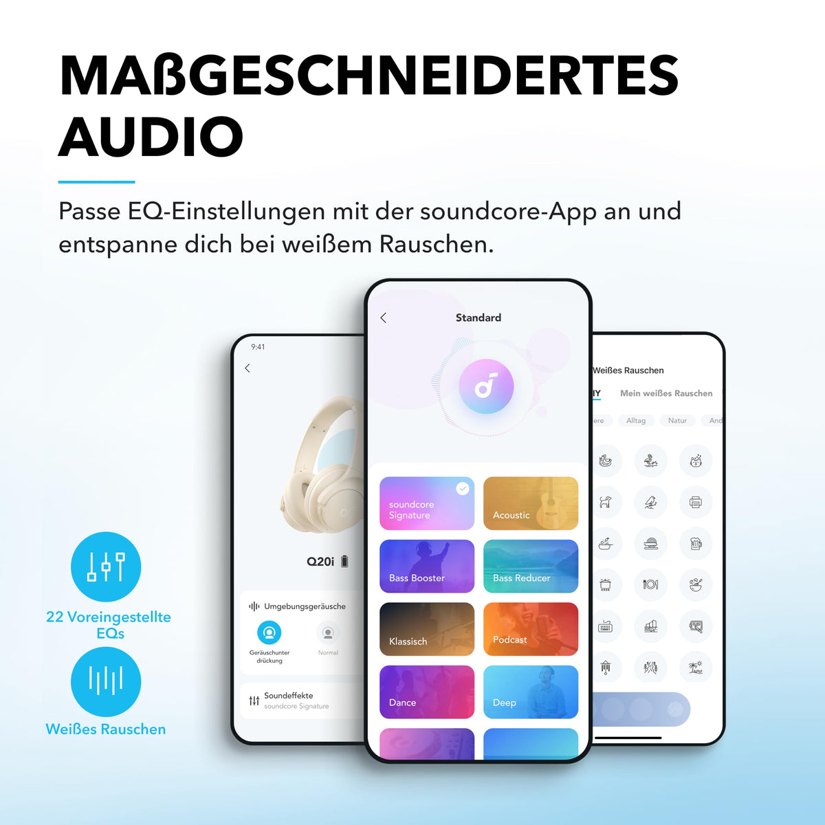 Soundcore by Anker Q20i kabelloser Bluetooth Over-Ear-Kopfhörer