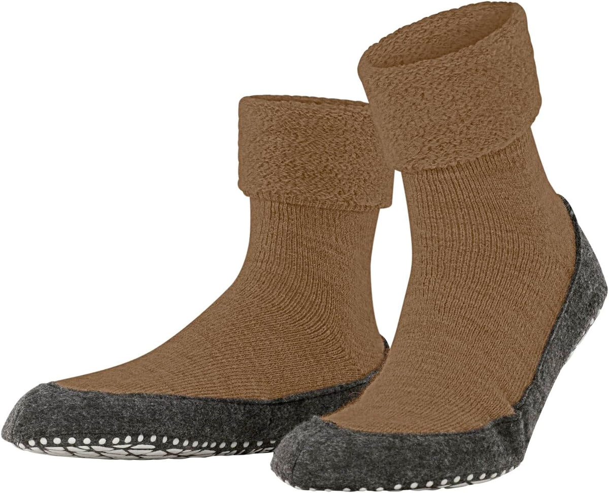FALKE Herren Cosyshoe Stoppersocken atmungsaktive klimaregulierende geruchshemmende Wolle rutschfeste Noppen auf der Filzsohle komfortabel warm mit Plüsch strapazierfähig 1 Paar