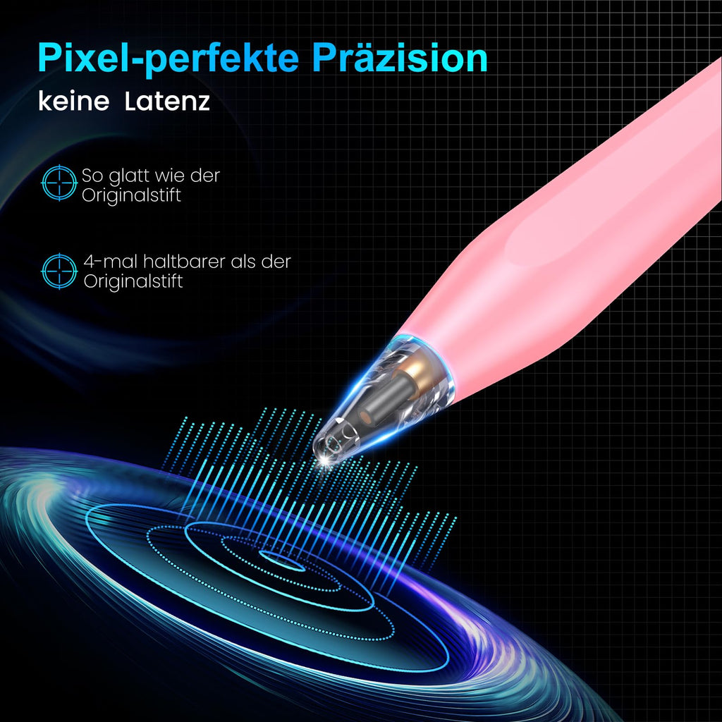 Stift für iPad, (2018-2025) Pencil 2nd Generation für Apple mit Schnellladeleistung Palm Rejection und Neigungssensitivität Stylus für i Pad 6-10, i Pad Pro 13''/12,9''/11'', Mini 6/5, Air 5/4/3