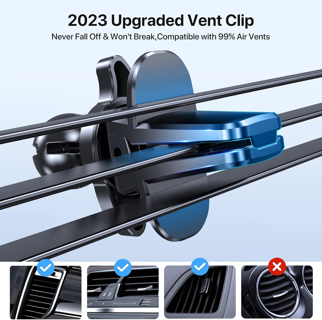 Miracase [2026 Upgraded Handyhalterung Auto Handy Halterung,Universal Car Phone Holder[Stärkste Saugnapf & Lüftungshaken] 360° Drehbar kfz autohalterung Lautsprecher für iPhone Samsung Galaxy Google