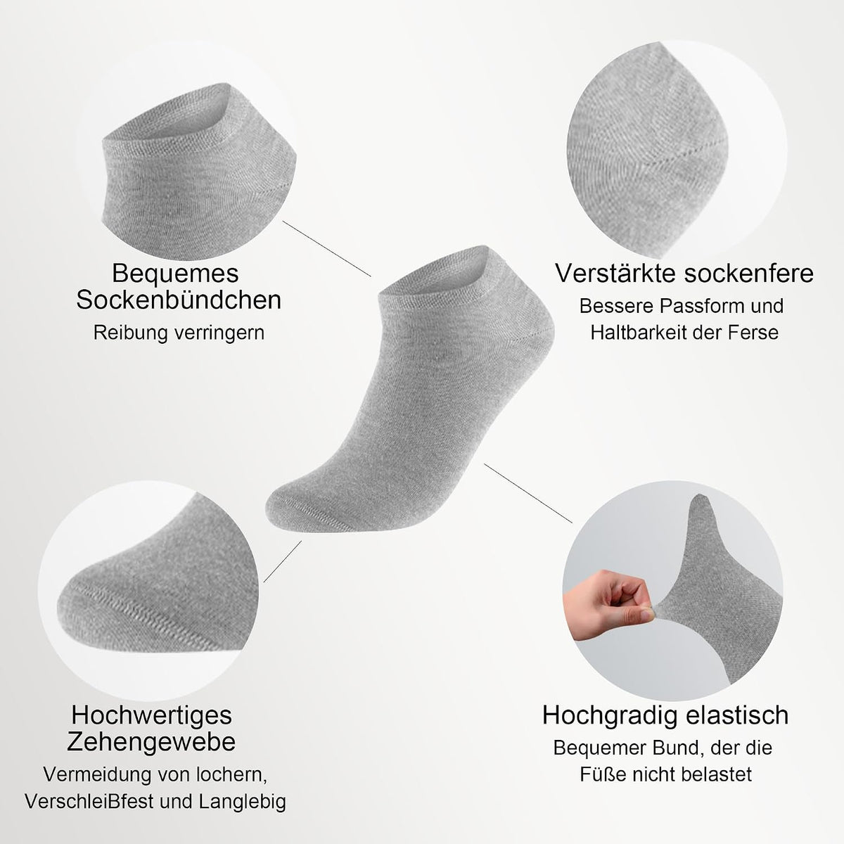 Chaussettes Basses Homme Femme lot de 12 Paires Socquette Sport Coton Socquettes Respirant Courtes Chaussette Femme Coton Courtes Bassese